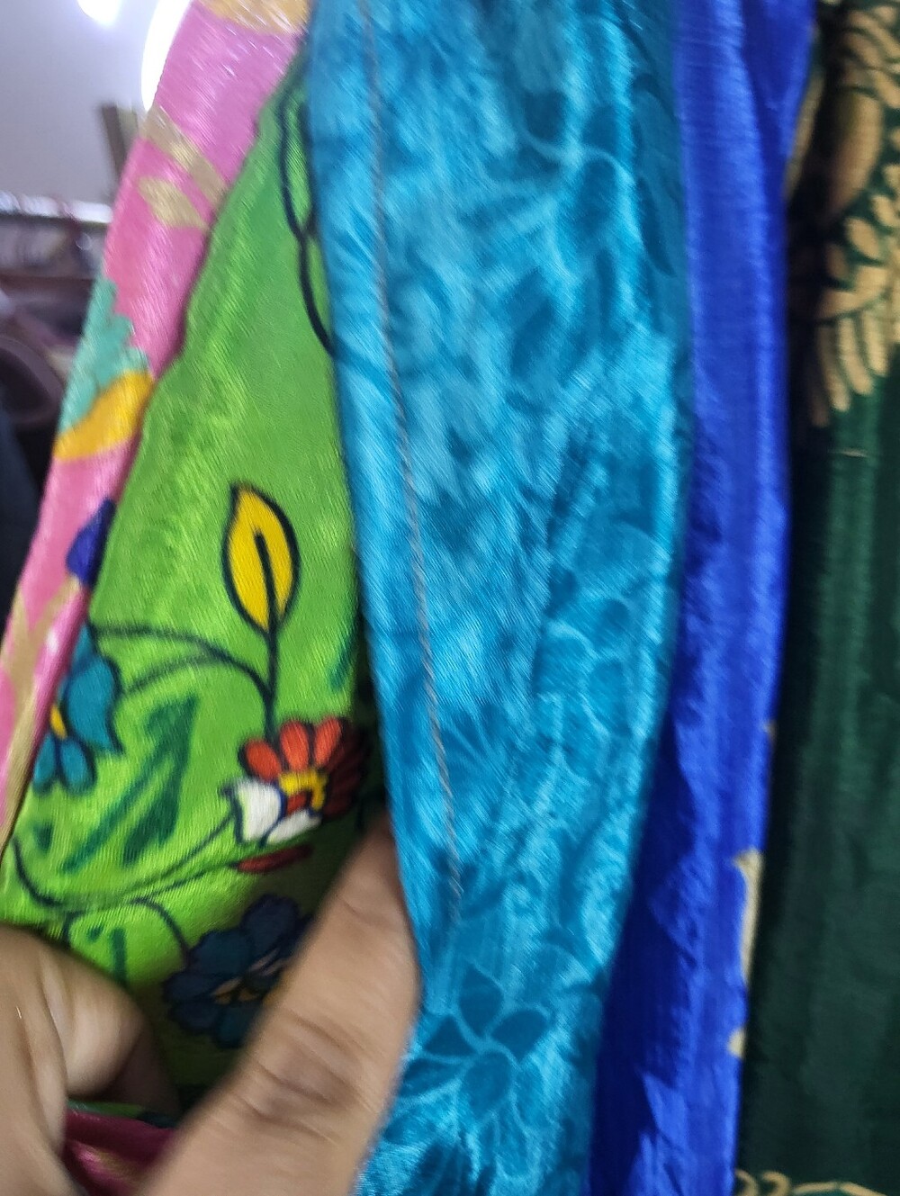 ✨️104 POL Boho Multicolor Maxi Skirt with Smocked Waist - Picture 4 of 5